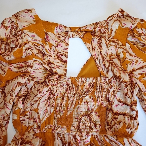 NWT Band of the Free Gold and Blush Pink Fit & Flare Dress Sz S - Picture 9 of 13